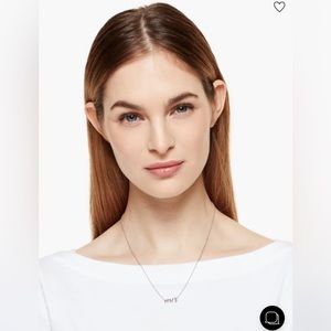 Kate Spade Say Yes Mrs Necklace Silver